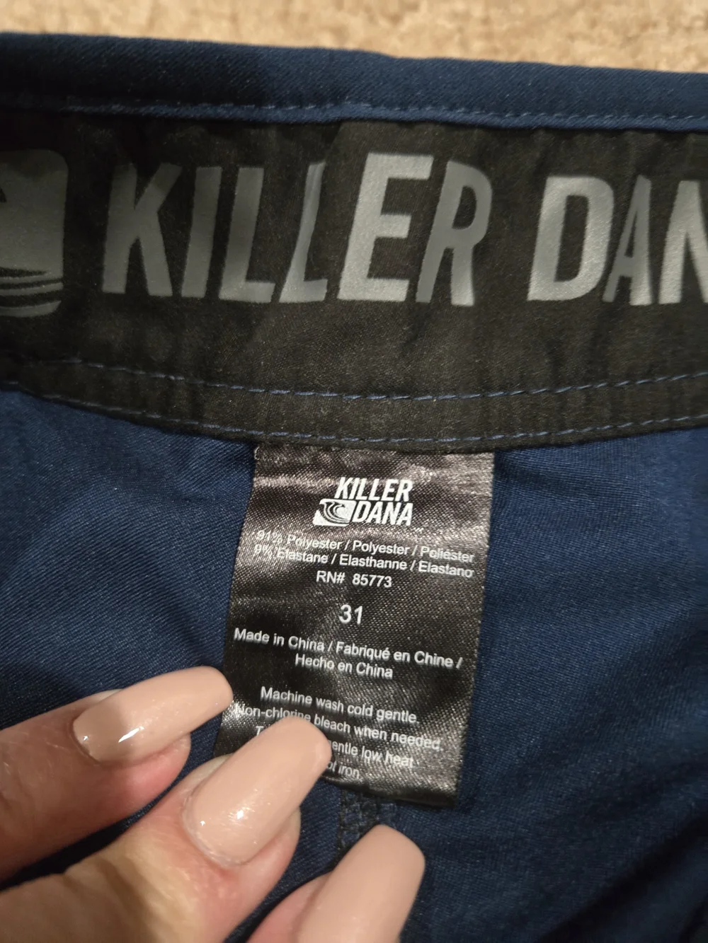 Men's KILLER DONNA Navy Blue Swim Trunk